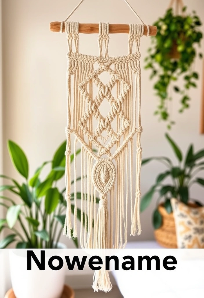 14 DIY Wall Art Projects That'll Impress Your Guests (You Won't Believe How Easy #6 Is!) - 8. Macramé Wall Hanging