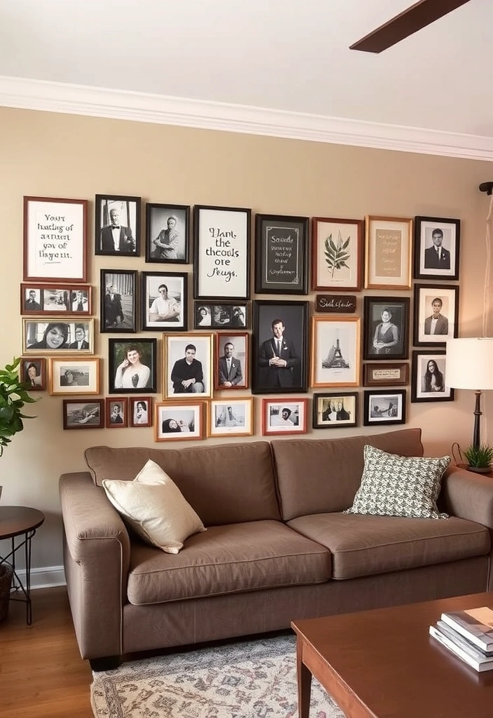 14 DIY Wall Art Projects That'll Impress Your Guests (You Won't Believe How Easy #6 Is!) - 4. Gallery Wall with Personal Photos