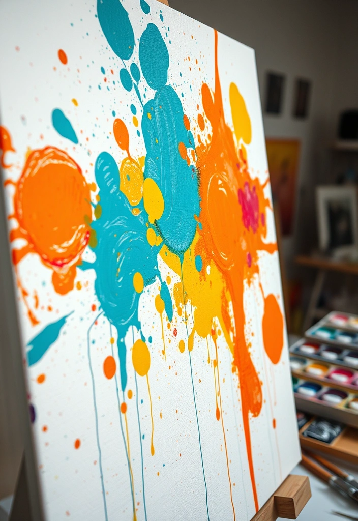 14 DIY Wall Art Projects That'll Impress Your Guests (You Won't Believe How Easy #6 Is!) - 1. Colorful Abstract Canvas Painting