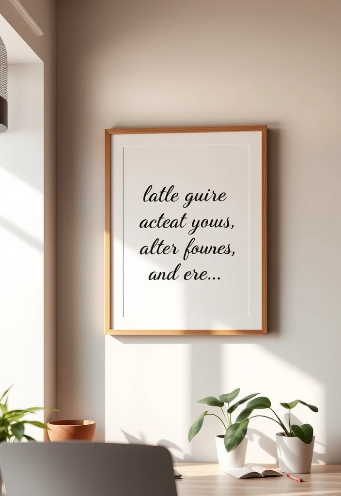 14 DIY Wall Art Projects That'll Impress Your Guests (You Won't Believe How Easy #6 Is!) - 9. Inspirational Quote Art