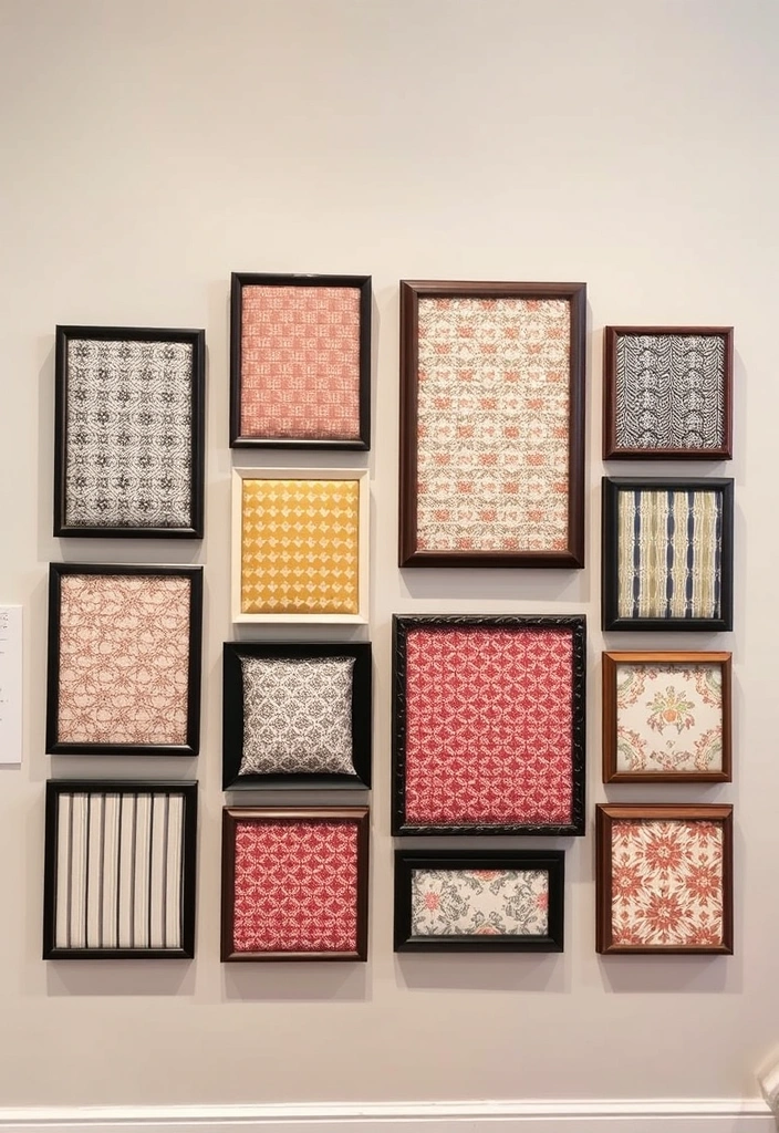14 DIY Wall Art Projects That'll Impress Your Guests (You Won't Believe How Easy #6 Is!) - 2. Framed Fabric Wall Art